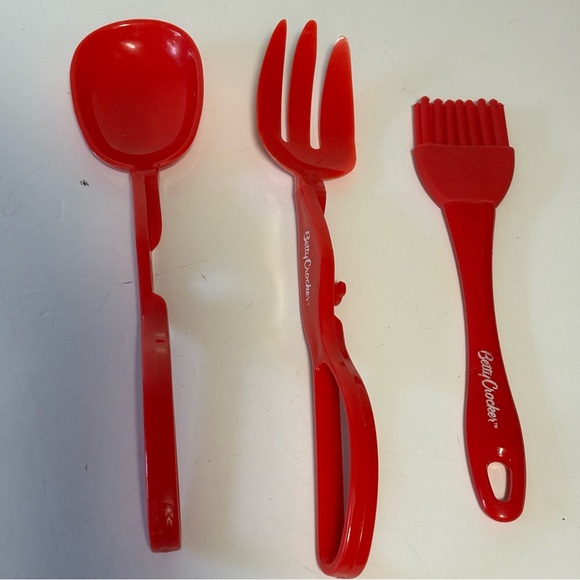 Betty Crocker 5 Pc Set Kitchen utensils spatula’s salad tongs  basting brush - Picture 13 of 15